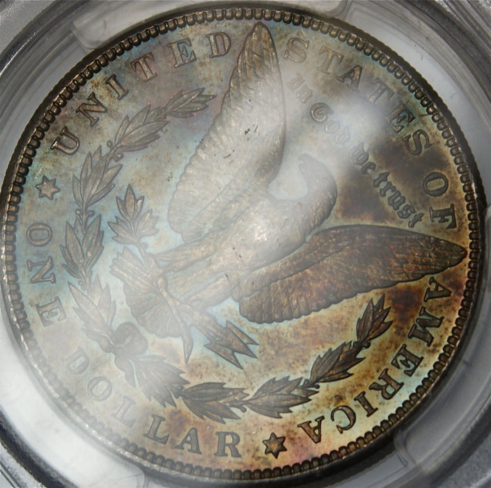 1900 Morgan Silver Dollar Coin, PCGS MS-63, Toned Reverse
