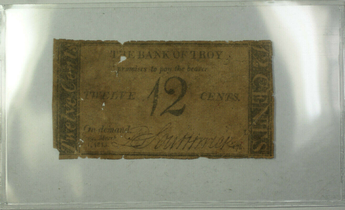 Bank of Troy 12 Cents Bank Note March 1st, 1815