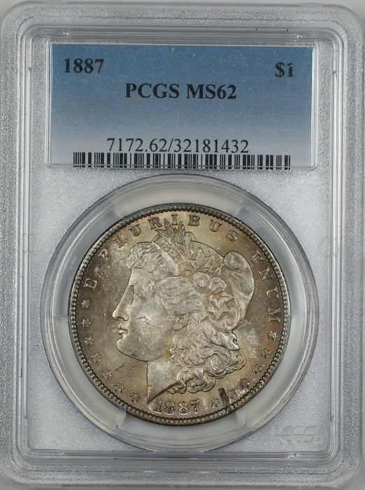1887 Morgan Silver Dollar $1 PCGS MS-62 Toned (Better Coin) (3J)