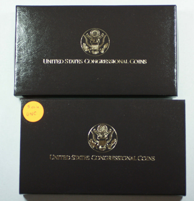 1989-W Congressional Commemorative 3 Coin Gold Silver UNC Set w/ Box COA
