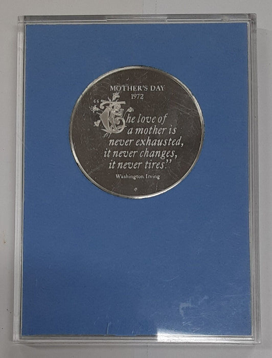 1972 Proof Franklin Mint .925 Silver Mothers Day Commemorative Medal