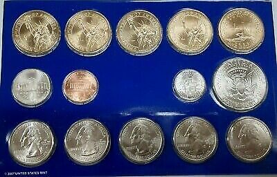 2007 P&D United States 28 Coin BU Mint Set as Issued In OGP & COA