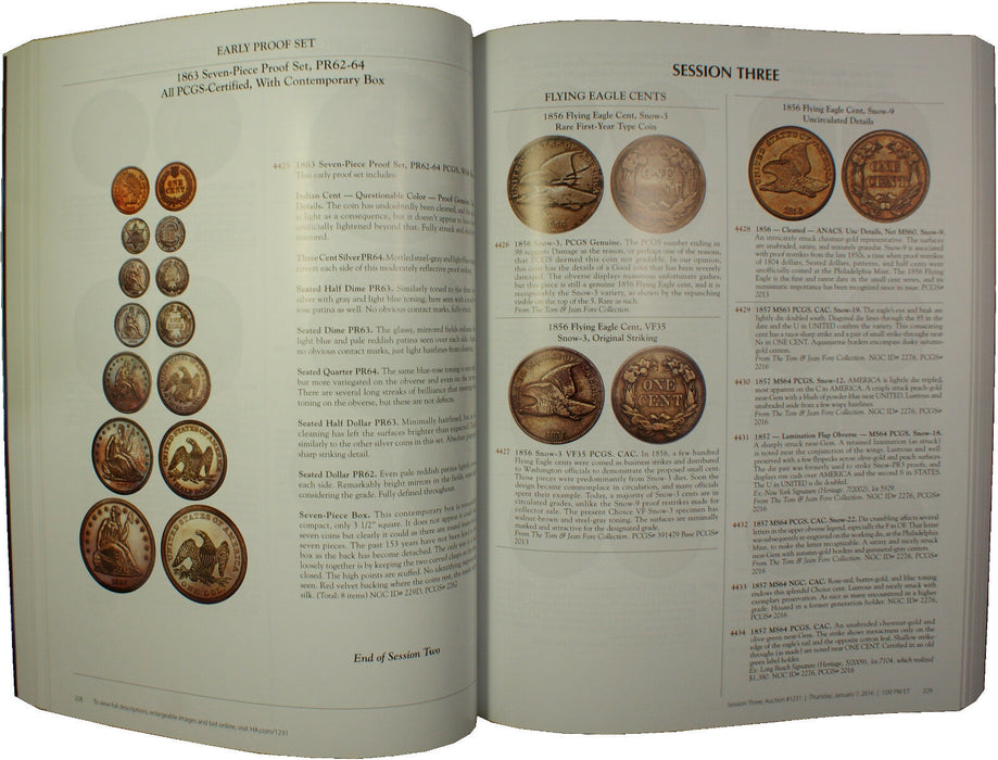 January 6-8 & 10-11 2016 U.S. Coin Auction #1231 Catalog Heritage(A172)