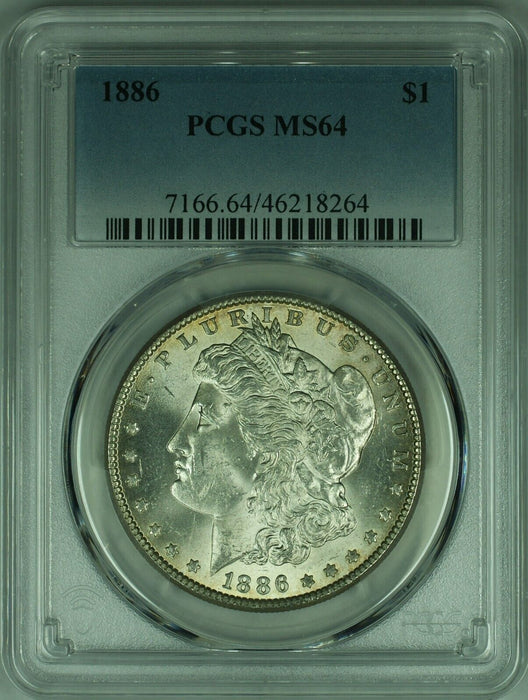 1886 Morgan Silver Dollar Coin PCGS MS-64  (47)