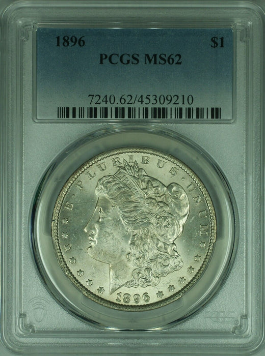 1896 Morgan Silver Dollar Coin $1 PCGS MS-62 Better Coin  (40C)