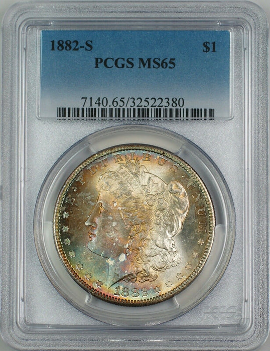 1882-S Morgan Silver Dollar $1 PCGS MS-65