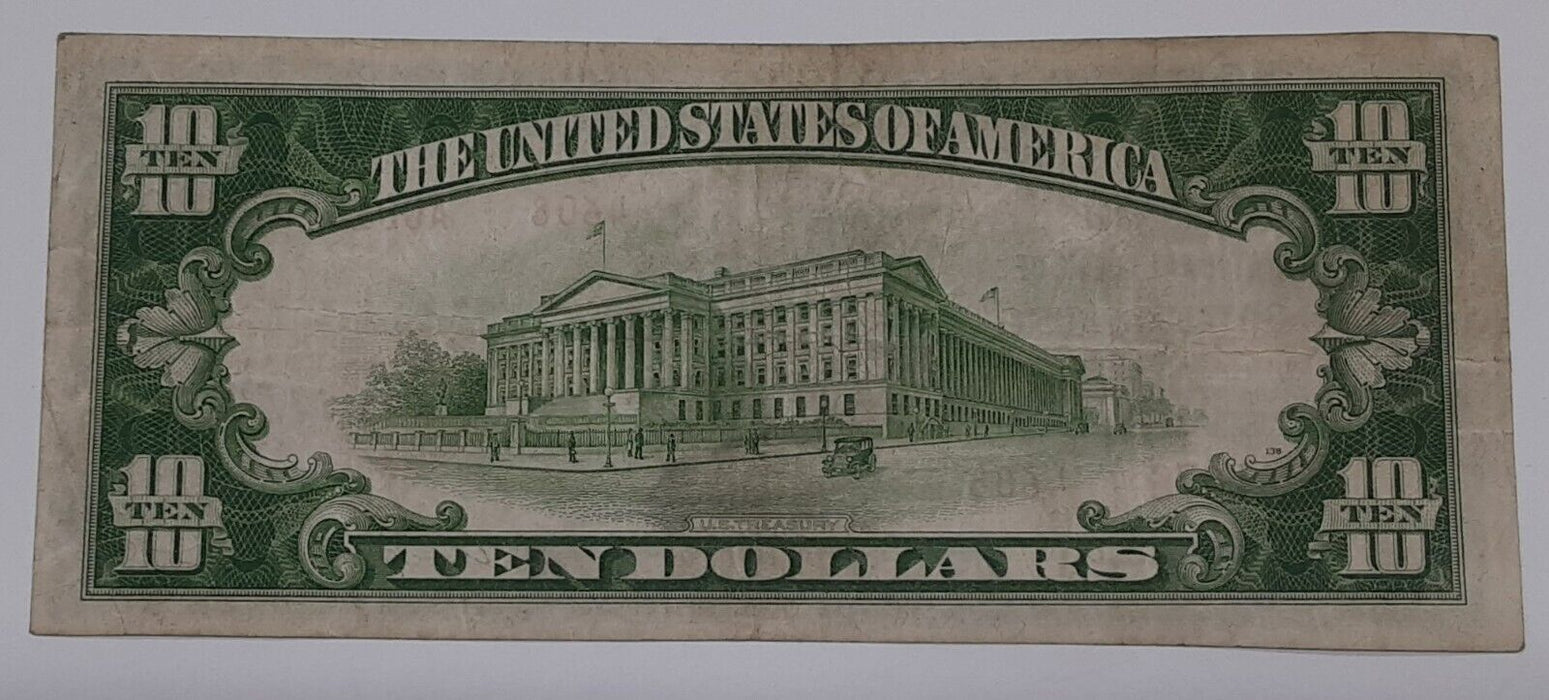 1929 $10 Nat'l Currency Ty2 1st Nat'l Bank of Gaithersburg, MD CH#4608 VF   SL