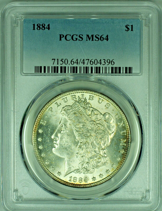 1884 Morgan Silver Dollar PCGS MS 64 47