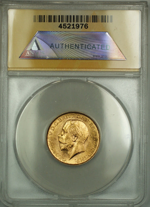 1911-C Canada Sovereign Gold Coin ANACS MS-62