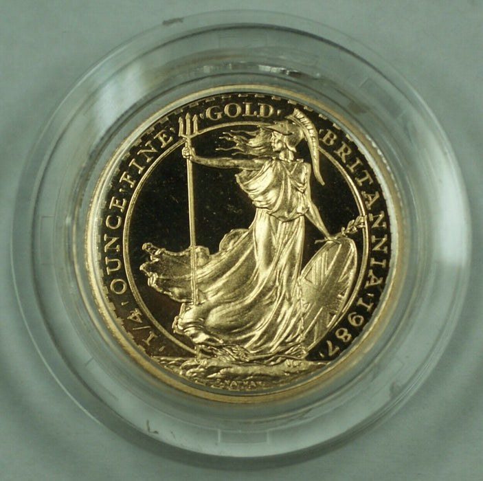 1987 Great Britain UK 1/4 Oz Gold Proof Coin 25 Pound Britiannia