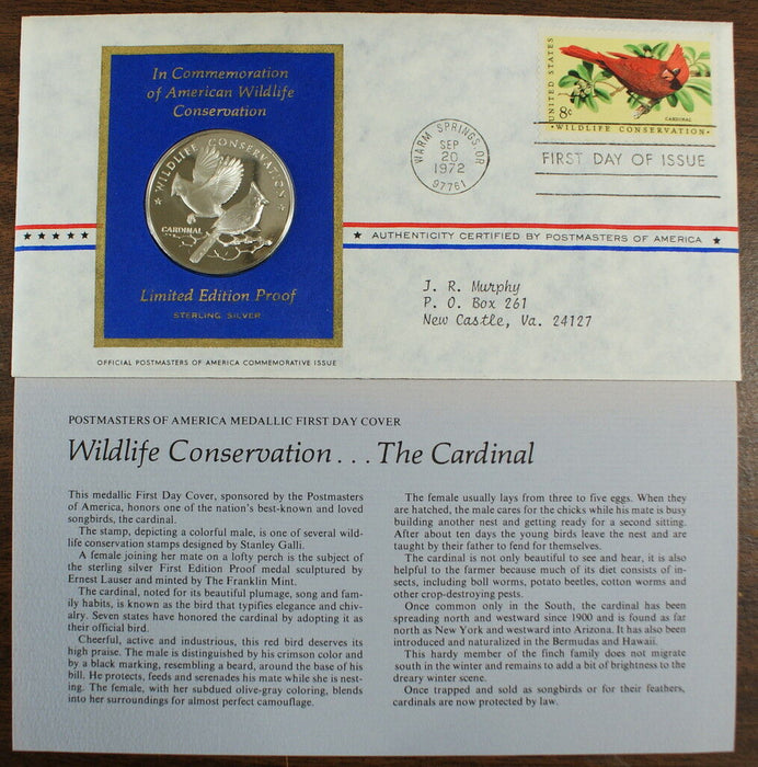 Wildlife Conservation Commemorative Medal, Proof Silver