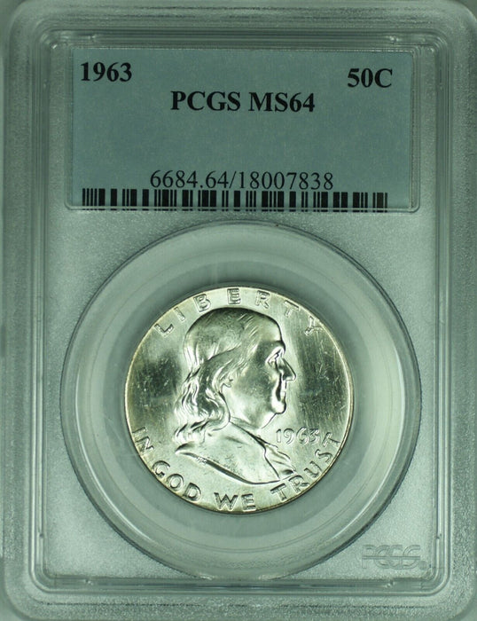 1963 Franklin Silver Half Dollar, PCGS MS-64 (49)