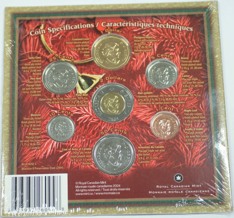 2004 Canada Holiday Gift 7 Coin Set Ensemble-Cadeau des Fetes