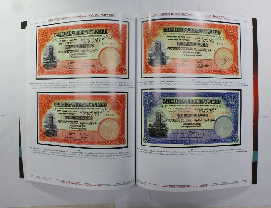 3/10/15  US & World Banknotes Part XXIII Archives INTL Auction Catalog A233