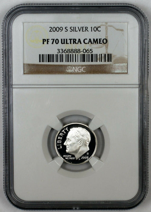 2009-S 10C Roosevelt Dime Proof Silver Coin NGC PF-70 Ultra Cameo