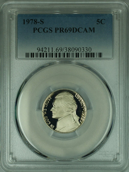 1978-S Jefferson Nickel 5c PCGS PR69DCAM  (44B)