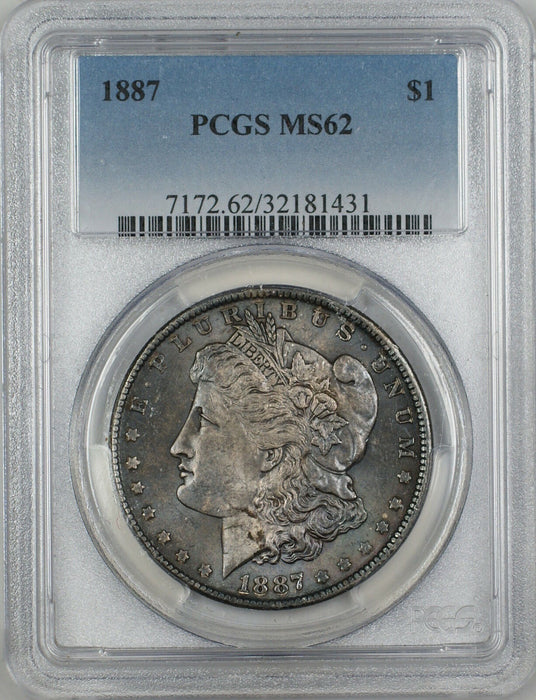 1887 Morgan Silver Dollar $1 PCGS MS-62 Toned (Better Coin) (3i)