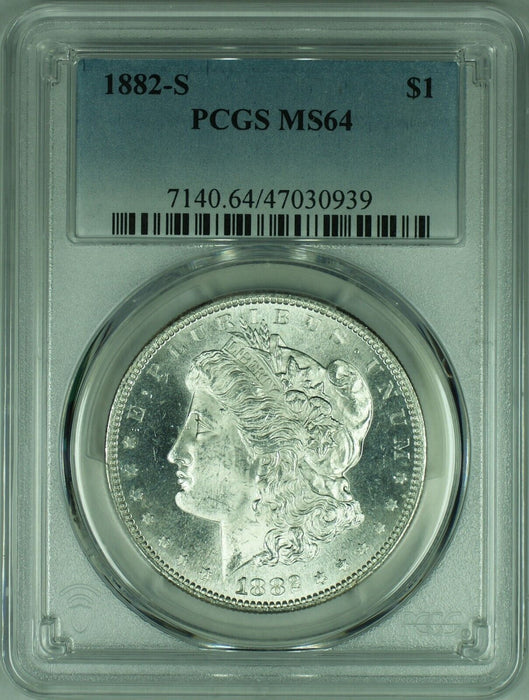 1882-S Morgan Silver Dollar Coin  PCGS MS-64   (35A)