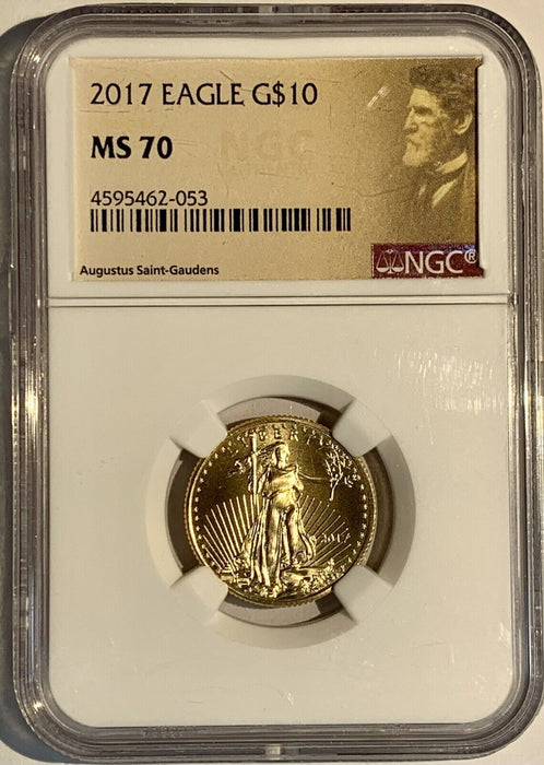 2017 $10 American Gold Eagle NGC MS 70- Saint Gaudens Holder A