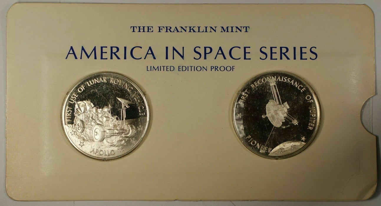 America in Space Series: Apollo XV (15) & Pioneer X Sterling Silver Proof Medals