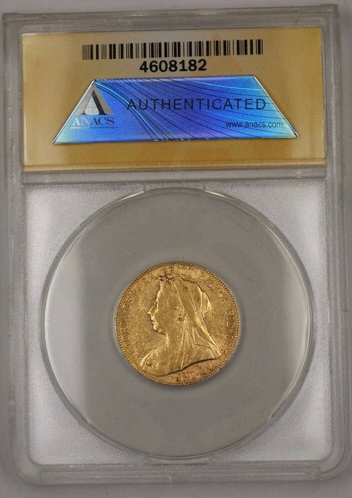 1900-M Australia One Sovereign Gold Coin ANACS EF-45