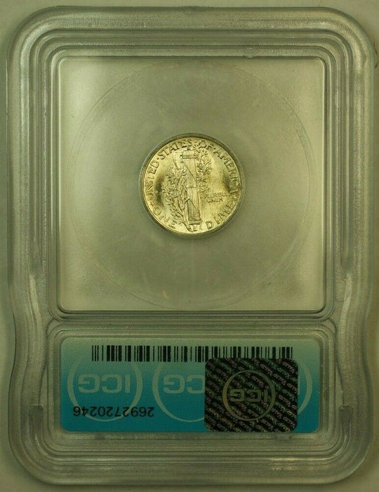 1942 Silver Mercury Dime 10c Coin ICG MS-64FSB H