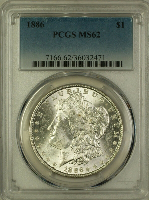 1886 Morgan Silver Dollar $1 PCGS MS-62 (Better Coin) (19a)