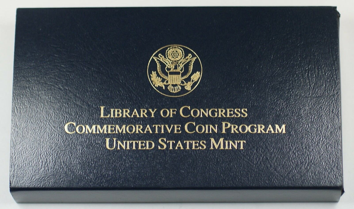 2000 Library of Congress Commem Proof $10 Gold & Platinum Bimetallic Coin in OGP