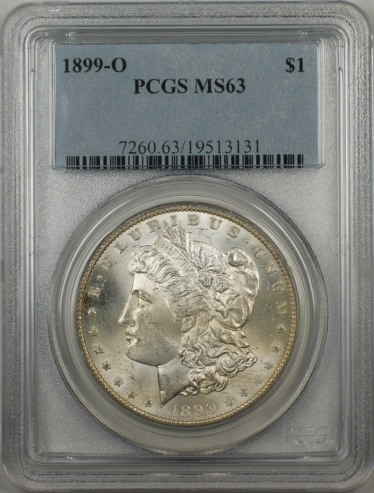 1899-O Morgan Silver Dollar $1 Coin PCGS MS-63 Better Coin (BR-24 E)