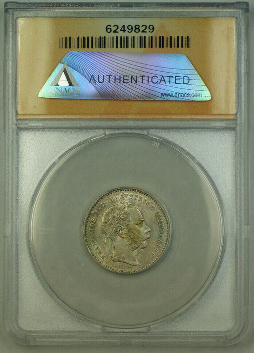 1869 Austria 20 Kreuzer Silver Coin ANACS AU-50 (Better Coin)