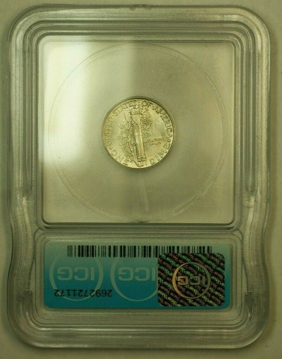 1945 Silver Mercury Dime 10c Coin ICG MS-65 O