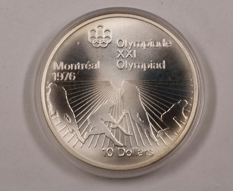 1976 Canada RCM 10 Dollar Silver 1976 Montreal Olympic Games Silver Coin