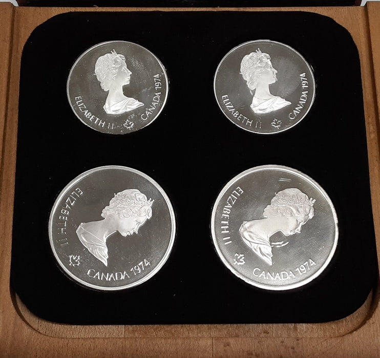 Complete 1976 Canada Montreal Olympic Games .925 Silver 28 Coin Set in RCM OGP