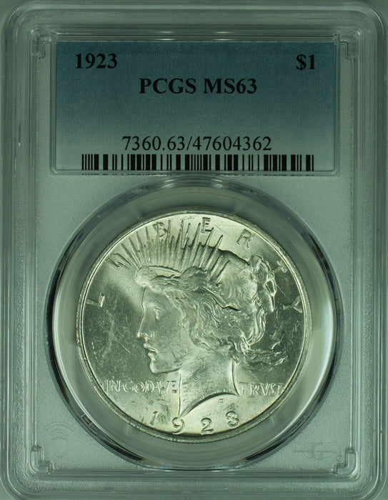 1923 Peace Silver Dollar $1 Coin PCGS MS 63 (48) A
