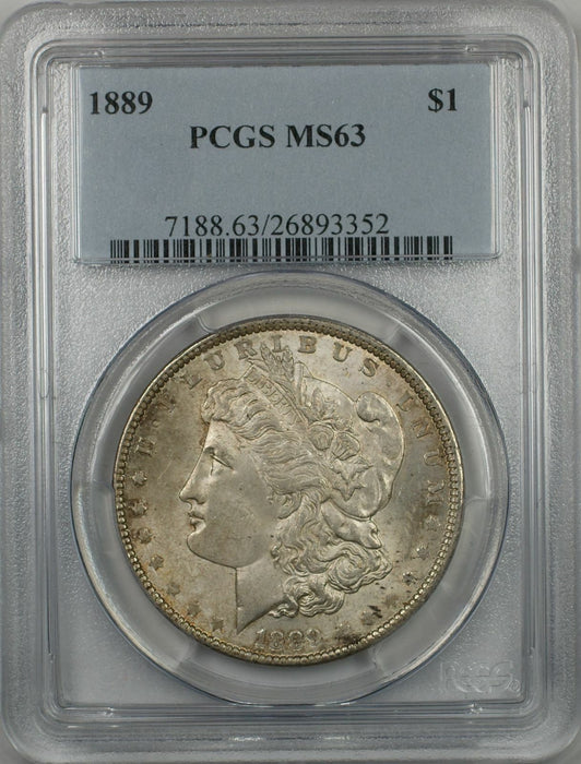 1889 Morgan Silver Dollar $1 PCGS MS-63 Light Toning (3B)