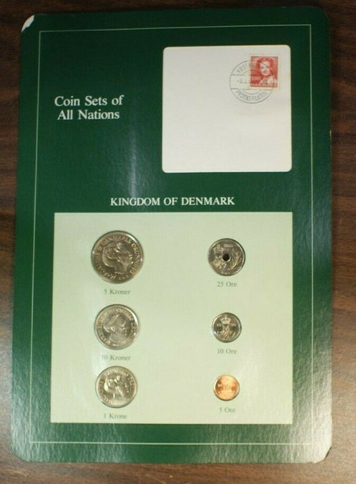 Coin Sets of All Nations Kingdom of Denmark UNC 6 Coins BU