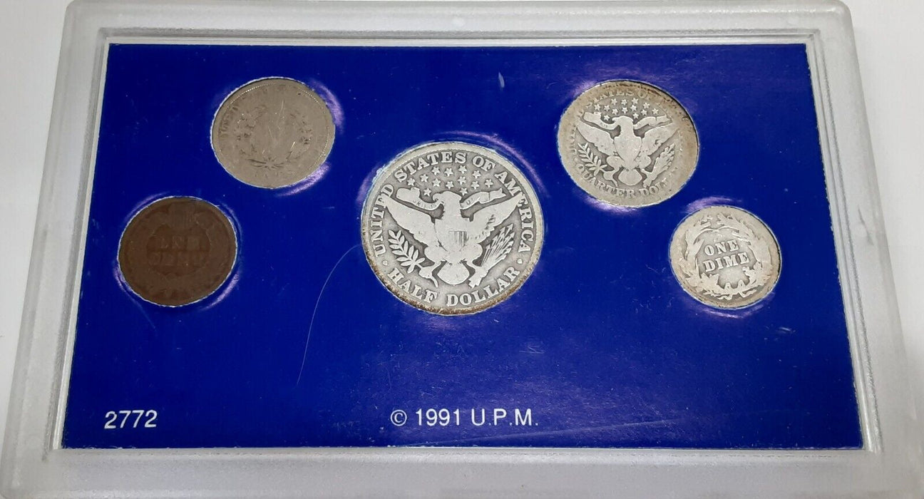 Americana Series Yesteryear Collection, With 3 Silver Barber Coins - Five Total!