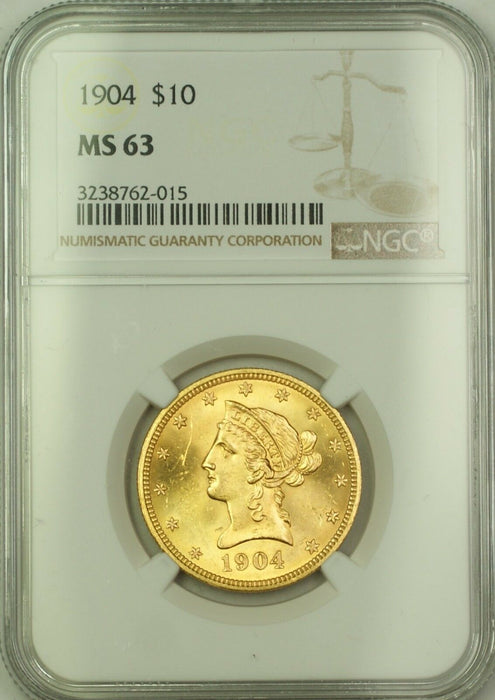 1904 $10 Liberty Gold Eagle NGC MS-63 Choice BU *See Descrip (Better Coin) JMX