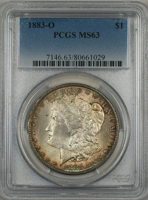 1883-O Morgan Silver Dollar $1 Coin PCGS MS-63 Toned (11e)
