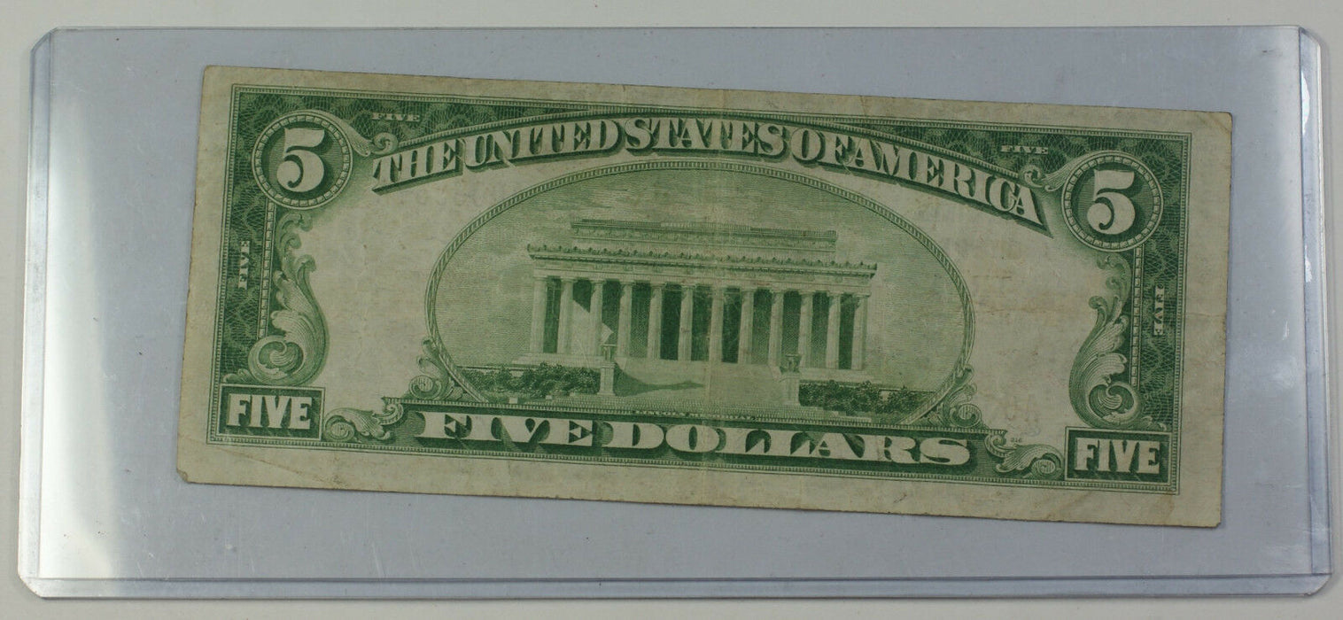 Series 1929 Type 1 $5 National Currency Banknote Troy, New York Charter # 7612
