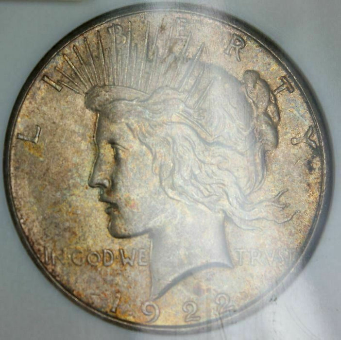 1922-S Peace Silver Dollar, NGC MS-62 Toned DGH