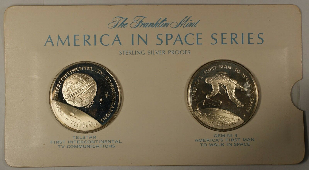 America in Space Series: TELSTAR & GEMINI 4 Sterling Silver Proof Medals