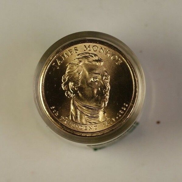 Lot of 12 James Monroe Presidential Dollar $1 Coins BU Small Roll Danbury Mint