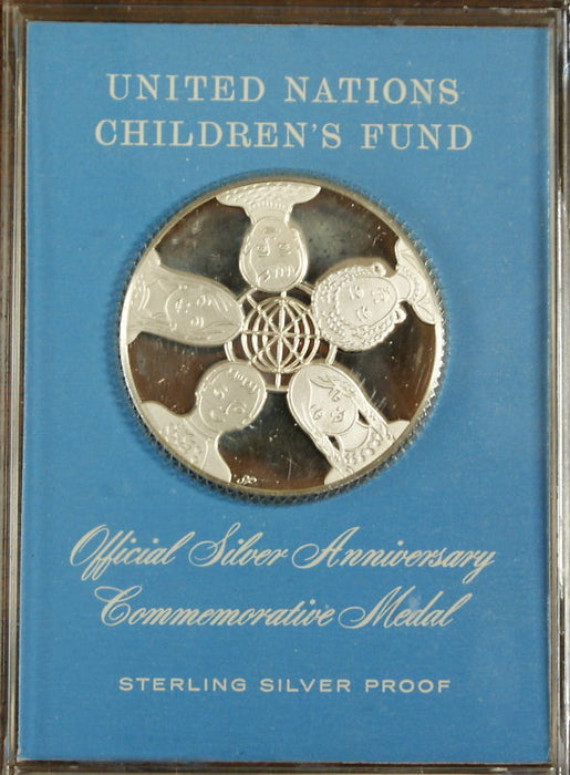The United Nations Children's Fund Medal Silver In Case