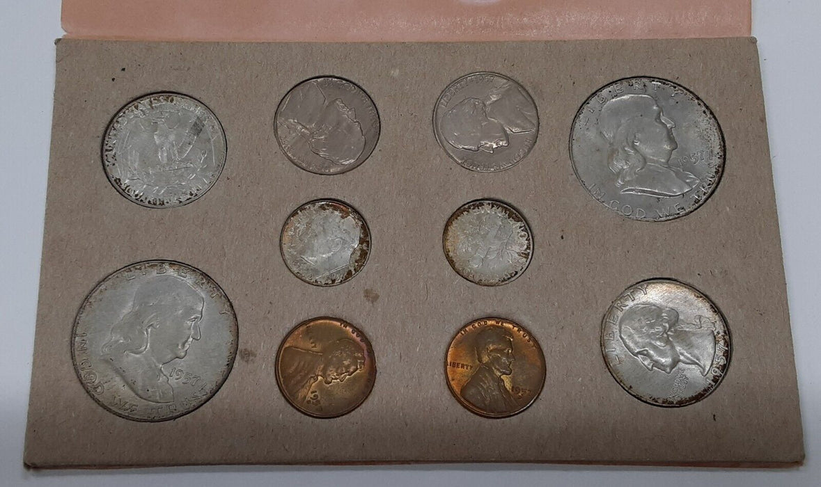 1957 P&D UNC Set in OGP - Uncirculated w/Toning - 20 UNC Coins Total