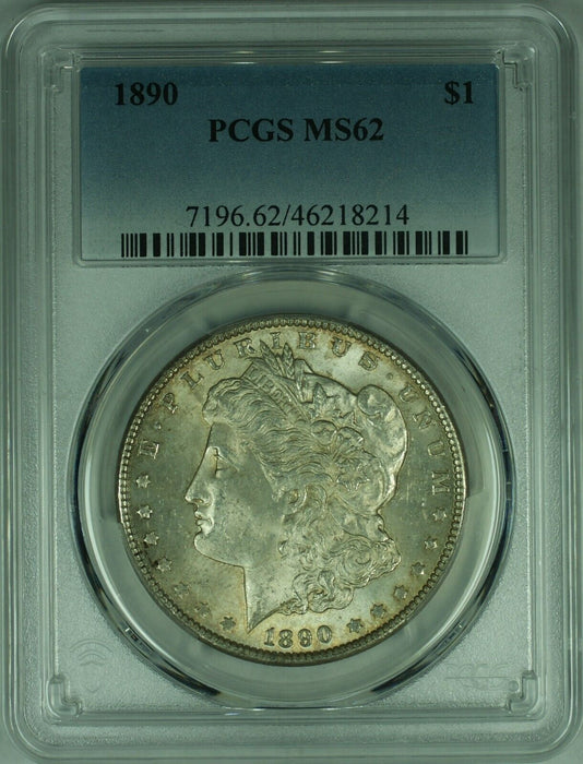 1890 Morgan Silver Dollar Coin PCGS MS-62  (47)