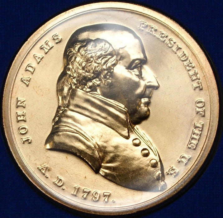 John Adams Presidential Medal, 24kt Gold Electroplated