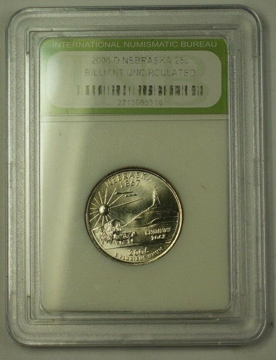2006-D US Nebraska State Quarter 25c Coin Brilliant Uncirculated BU