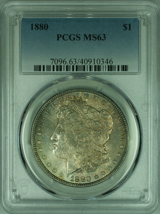 1880 Morgan Silver Dollar S$1 PCGS MS-63 Toned (33)