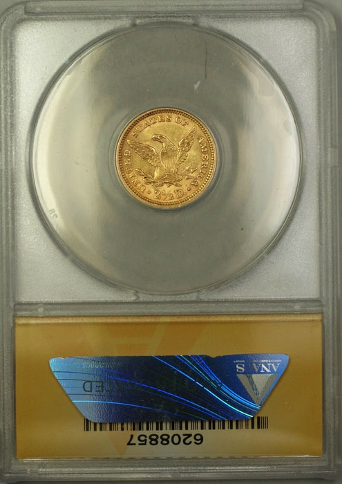 1878 $2.50 Liberty Quarter Eagle Gold Coin ANACS AU-55 (B)